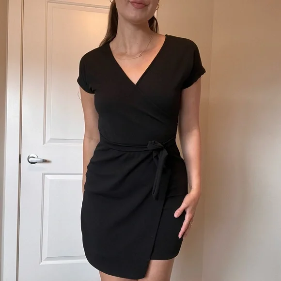Rebel Sugar Dresses Black Wrap Dress Poshmark